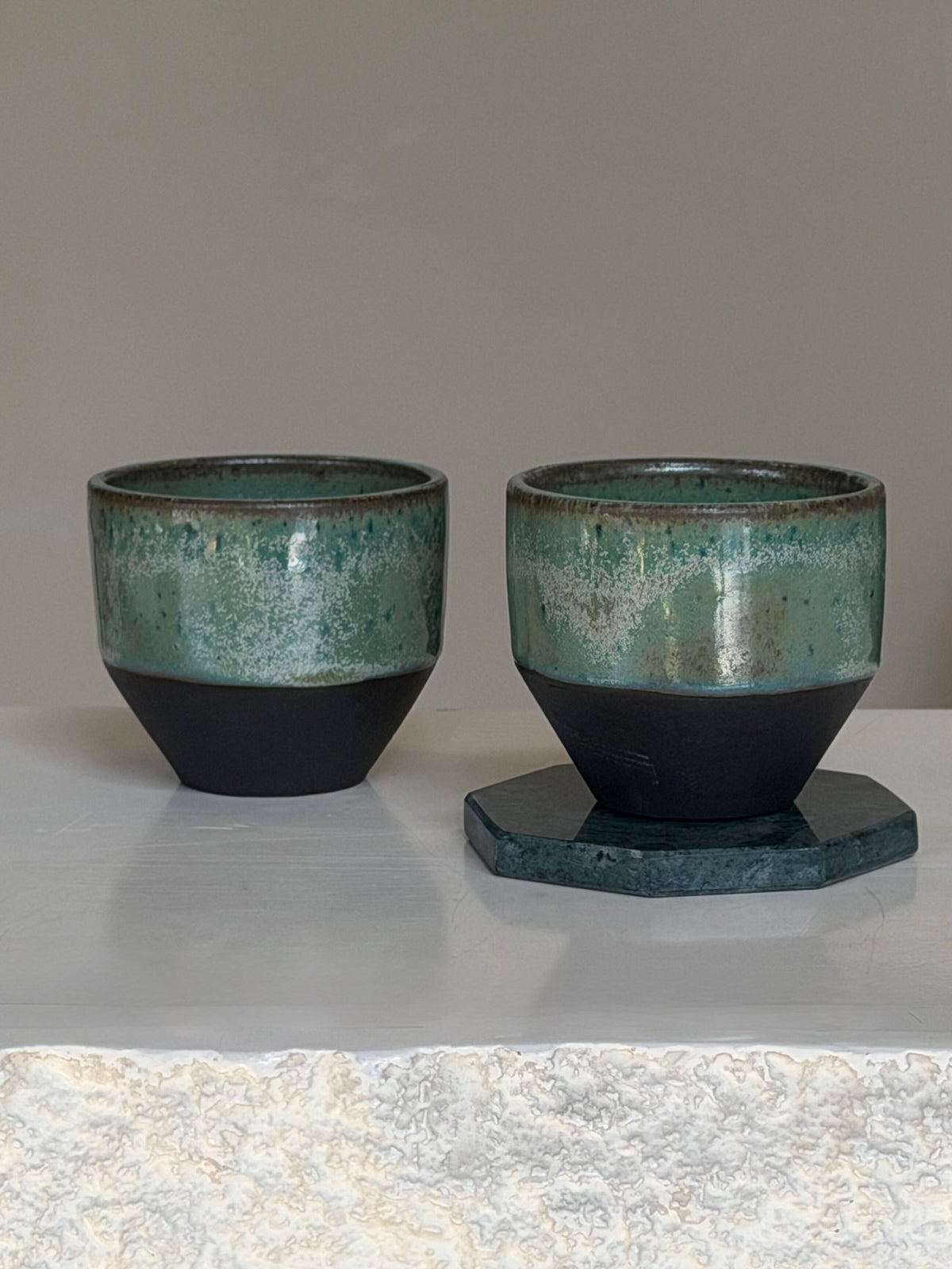 Emerald Cups Set