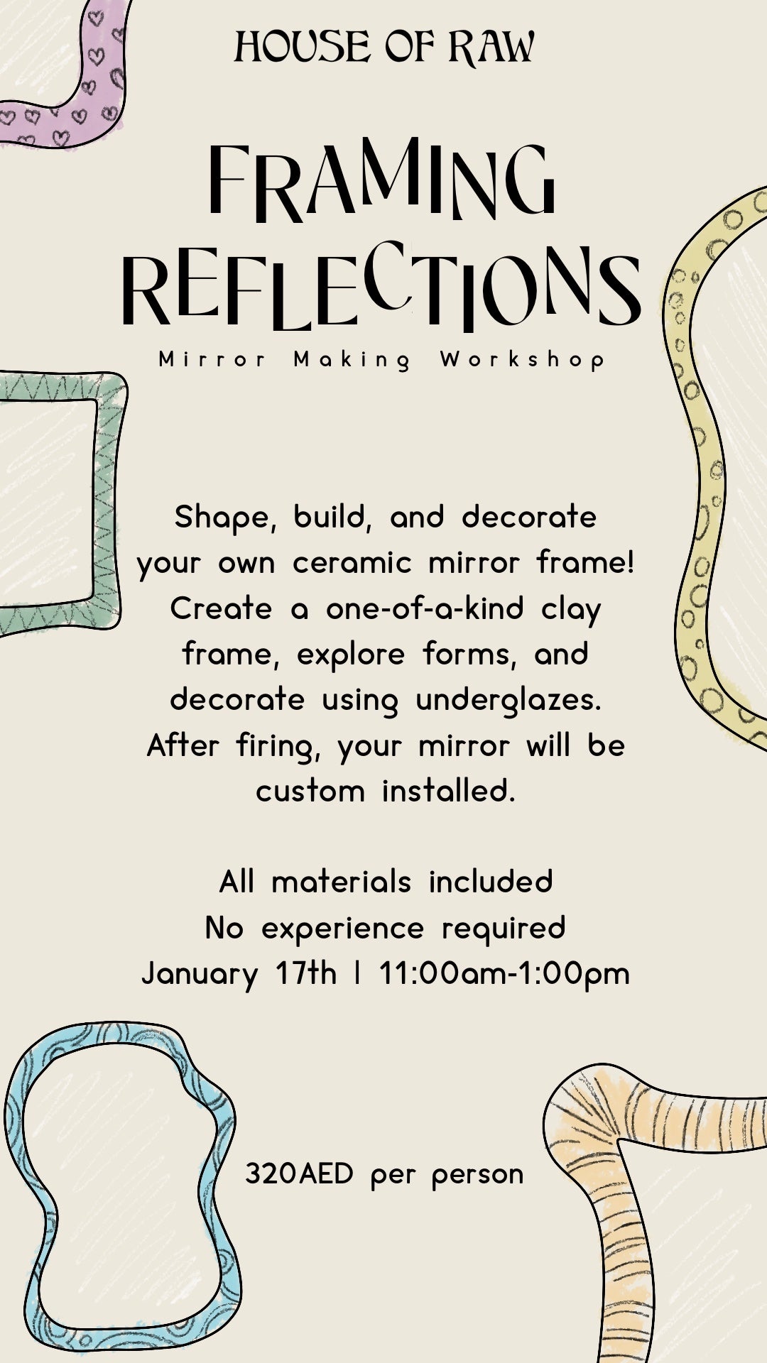 Framing Reflections mirror making workshop